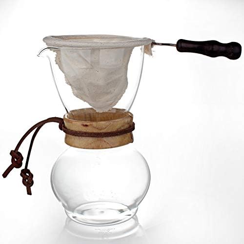 480ml Pour Over Coffee Maker with Flannel Filter Set Glass Carafe Coffee Dripper Pot - Image 4