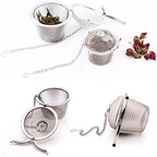 Tea Strainer 4 Sizes Silver Reusable Stainless Mesh Herbal Ball Tea Spice Strainer Teakettle Locking Tea Filter Infuser Spice Tool (Color : Size L) - Image 6