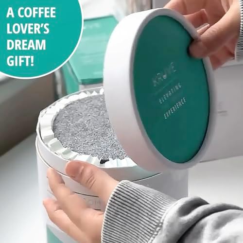 KRUVE IMAGINE Porcelain Latte Coffee Cups, Double Walled Espresso Cups, Glass Cups Set of Two - 8.5oz Thermal Spherical Design for Latte Art, Insulated Coffee Mugs for Heat Retention (White) - Image 5