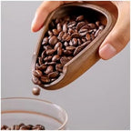 Wooden Coffee Bean Bowl Walnut Wood Coffee Bean Measuring Container Espresso Dosing Cup Tea Leaf Display Tray Accessories(Type a) - Image 2