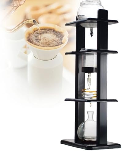 1000ml Cold Brew Drip Tower, Glass Coffee Dripper Maker, Slow Drip Japanese Cold Brew Maker, Detachable Glass Cold Brew Maker with Reusable Drip Filter, Coffee Lover by ZXSYYDS