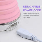 Upgrade Dual Voltage Travel Kettle 110-220V, Food Grade Silicone, Pink - Image 4