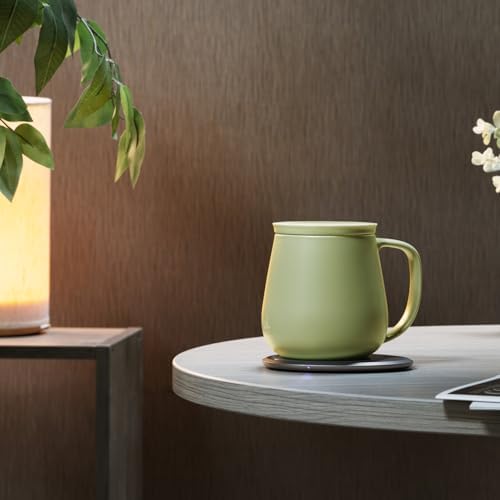 Ui+ Self-Heating Mug Set – Verde Green | 18 fl oz / 532 mL Ceramic Coffee & Tea Mug Set with Heating Pad - Image 4