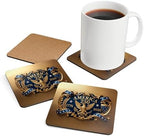 250 Anniversary USA Coasters, Patriotic 4th of July Drink Coasters, USA 250th, American Semiquincentennial Set of 4 (Eagle Honor Badge, 3.75" x 3.75") - Image 4