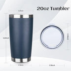 StarSpeed 6 Pack 20oz Stainless Steel Travel Coffee Tumbler,Navy Blue - Image 2