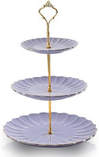 Sweejar Porcelain Tea Sets British Royal Series, 8 OZ Cups& Saucer Service for 6 and 3 Tier Ceramic Cake Stand Cupcake Stand and Foldable Tea Cups Display Stand Espresso Cups Holder - Image 5