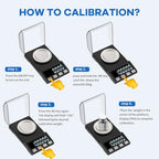 Digital Milligram Scale 100g/0.001g rechargeability, High Precision Portable Jewelry Scale, Powder Scale, Micro Scale for Powder Medicine, Gold, Gem, Reloading, Calibration Weight - Image 4