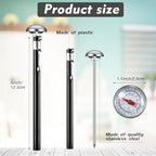Xuhal 24 Pcs Stainless Steel Kitchen Dial Thermometer 5",Black - Image 2