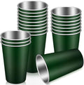 Mimorou 20 Pack 16 oz Stainless Steel Cups Metal Cup, Dark Green by Mimorou