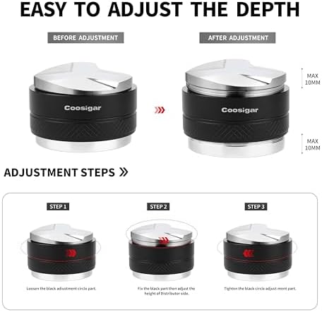 58mm Coffee Distributor and Tamper,Dual Head Coffee Leveler Fits for Gaggia E61 58mm Portafilter,Professional Espresso Hand Tamper. - Image 4