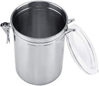 Stainless Steel Coffee Container Vacuum Sealed - Large Capacity Storage Jar for Coffee Beans Tea Sugar with Airtight Seal 1200ml Food Grade Metal Canister for Bean Storage - Image 4