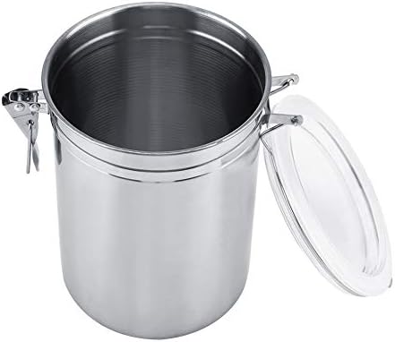 Stainless Steel Coffee Container Vacuum Sealed - Large Capacity Storage Jar for Coffee Beans Tea Sugar with Airtight Seal 1200ml Food Grade Metal Canister for Bean Storage - Image 4