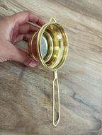 DESI SAMAAN STORE Brass Tea Strainer with Handle | Chai channi pital | Loose Leaf Tea & Coffee Steeper peetal | Fine Mesh Eco-Friendly Filter | Durable Reusable Chai Strainer for Kitchen & Gifting - Image 6