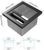 SANTOW Bottomless Knock Box Chute, Open Bottom Knock Box Chute, Built-in Desktop Waste Bucket, 3.2L Stainless Steel Bottomless Knocking Residue Box for Home, Cafe, Restaurant and Hotel Use - Image 2
