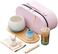 Matcha Whisk Set, Zen Travel Ceremony Kit with Cat Figurine & Incense, 9-Piece Portable Set with Bowl, Bamboo Whisk & Bag (H) by Unknown