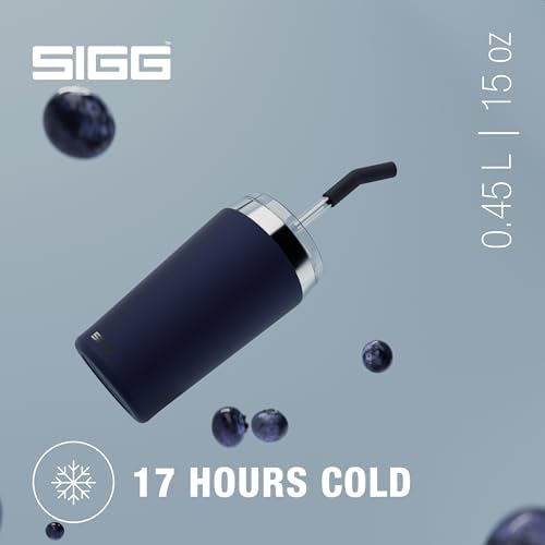 SIGG - Insulated Mug - Travel Mug Helia - With Durable Glass Straw & Cleaning Brush - Leakproof - BPA Free - 18/8 Stainless Steel - 15oz/20oz - Image 2