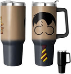 40 Oz Tumbler With Handle and Straw, Reusable Stainless Steel Travel Mug Keeps Drinks Cold & Hot, Leak Proof Insulated Tumbler for Water, Iced Coffee or Iced Tea for Woman Girl by Unknown