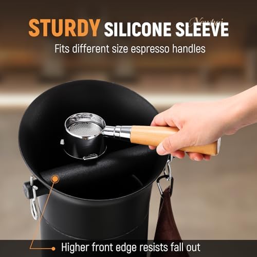 Newhai Espresso Coffee Knock Box for Commercial Use, with 30 Gabbage Bags & towal, Detachable Design, 4.2 Gal Large Capacity - Image 4