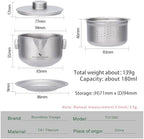 iBasingo 180ml Pure Titanium Travel Teapot, Ti-color Ti3136D - Image 2