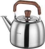 Food Grade 316 Stainless Steel Brushed Satin Teapot, Whistling Heavy Duty Tea Pot, Hot Water Fast to Boil, Seamless Bottom, Suitable for All Heat Sources(6L) by Unknown