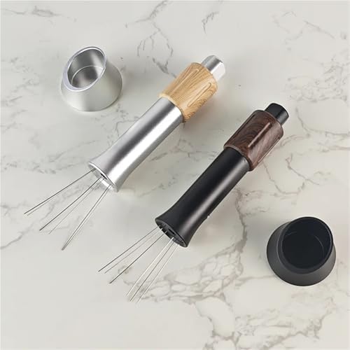 Stainless Steel Coffee Tamper Needles With Base Press-type Powder Collecting Needle Coffee Accessories(Silver) - Image 2