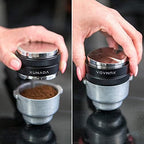 XUNADA 58.3mm Coffee Distributor & Tamper, Works with all 58mm Portafilters, Espresso Hand Tampers, 2-in-1 Adjustable Espresso Distribution Leveler & Tamping Tool - Image 6