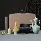 Matcha Whisk Set, 8-PCS Portable Matcha Set with Bowl, Teapot & Travel Bag - Complete Japanese Tea Ceremony Kit Gift (A) by Unknown