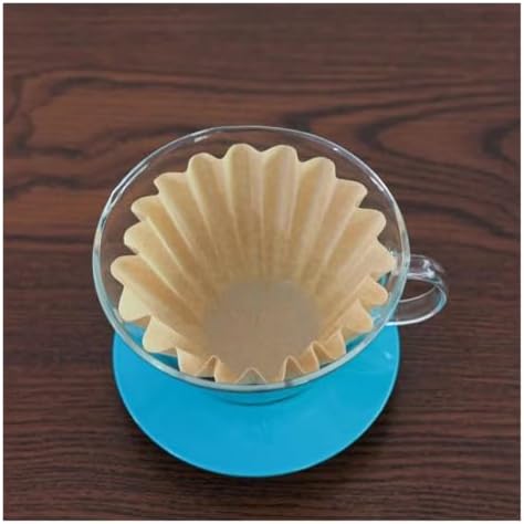 Coffee Filters Paper Drip Type Hand Brew Coffee Wood Pulp Filter Drip Paper Ripple Type Origami Cake Bowl Filter Cup 100PCS(Medium white) - Image 7