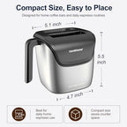 Ourokhome Espresso Knock Box with Lid, Compact Coffee Grounds Container for Home Coffee Bar, Removable Knock Bar, 304 Stainless Steel Exterior, Non-Slip Base & Handle, Easy Clean - Image 3