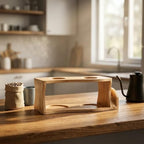 Wooden Pour Over Stand Dual Hole for Two Cups - Image 6