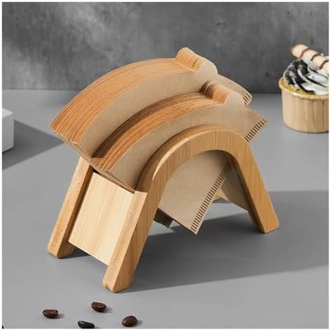 Bamboo Coffee Filter Paper Container Stand Holder Simple Filters Dispenser Rack Shelf Storage Tissue Box - Image 3
