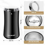 HAUSHOF Coffee Grinder Electric, One Touch Coffee Bean and Spice Grinder - Image 2