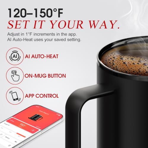 VSITOO S3 Plus 14oz Smart Self Heating Coffee Mug with Temperature Control - Image 5