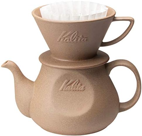 Kalita HASAMI & Kalita #35199 Coffee Pot, 23.7 fl oz (700 ml), Hasami Ware Sandstone, Brown - Image 2