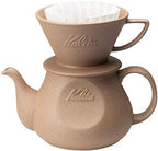 Kalita HASAMI & Kalita #35199 Coffee Pot, 23.7 fl oz (700 ml), Hasami Ware Sandstone, Brown - Image 2