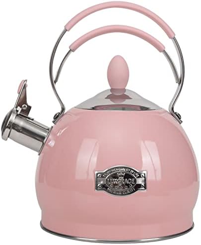 Whistling Tea Kettle Stainless Steel Teapot, Teakettle for Stovetop Induction Stove Top, Fast Boiling Heat Water Tea Pot 2.6 Quart by LUXGRACE