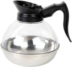 Soro Essentials- 64 oz. Stainless Steel Coffee Pot Decanter with Black Plastic Handle- Coffee Carafe Replacement Coffee Pot Decanter Easy Pour Perfect for Cafes Home and Restaurant by Soro+Essentials