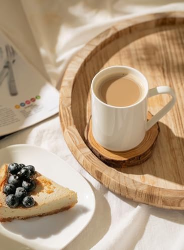 Sweese White Coffee Mug, Porcelain 11 Oz Coffee Mugs Set of 6, Ceramic Coffee Cups with Handle for Coffee, Tea, Cocoa, Cappuccino, Latte and Mulled Drinks - Image 5