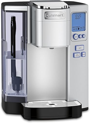 Cuisinart Coffee Maker, Single Serve 72-Ounce Reservoir Pod Coffee Machine, Programmable Brewing & Hot Water Dispenser, 5 Cup-Size Settings, Stainless Steel, SS-10P1, Silver by Cuisinart