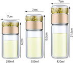 2025 Glass Tea Infuser Bottle with Heat-Insulated Design, Portable Double Glazed Cup for Loose Leaf Tea, 420ml/14.8oz, Includes Infusifier for Perfect Tea Brewing - Image 7