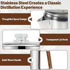 6 Cup Percolator 304 Stainless Steel Coffee Pot Coffee Maker Coffee Machine with Solid Wood Handle Transparent Knob Stovetop Greca Mocha for Induction Home and Camping 1000ml 33.8oz - Image 6