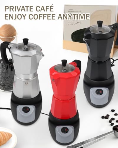 Electric Moka Pot with Detachable Base 6 Cup Espresso Maker - Image 6