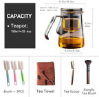 YJX Magnetic Glass Teapot, 25.4oz Small Enchanted Brewing Tea Pot, Witchcraft Magic Borosilicate Tea Set with Strainer for Loose Leaf or Herbal, Exquisite Kettle Gift for Tea Lovers(Silver) - Image 3