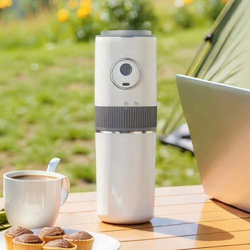 Portable Electric Burr Coffee Grinder with Rechargeable Pour Over Coffee Set Stainless Steel Conical Burr 1500mAh Battery for Camping Travel Office Outdoors (White) - Image 6