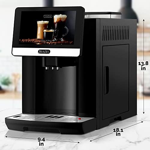 Zulay Magia Fully Automatic Espresso Machine With Grinder - 19 Customizable Coffee Options - Auto-Cleaning For Easy Maintenance - Milk-Foam System For Latte, Cappuccino, Macchiato - OG Silver - Image 6