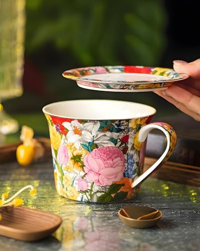 15oz Ceramic Coffee Mug, French Vintage Garden Cup - Image 5