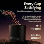 Digital Coffee Bean Dosing Cup, High Precision Espresso Scale, with Led Scale, 0.1g High Precision, 0.3-500g Measuring Range, Compatible 58mm Portafilter, for Weighing & Tamping - Image 2