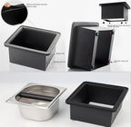 Coffee Knock Box, Stainless Steel Coffee Espresso Knock Box Coffee Grounds Bin with Noise Reduction Rubber Ring, Barista Espresso Machine Accessories - Image 3