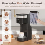 SUNVIVI Single Serve Coffee Maker for K Pod and Grounds - 30oz Brew Sizes - Image 3