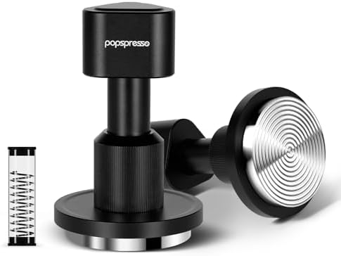 51mm Espresso Tamper, Impact Design Coffee Tamper with Sound Feedback, 3 Spring Loaded Coffee Tamper with Interchangeable 15lb/30lb Springs, Calibrated Tamper for 54mm Portafilter(High) by POPSPRESSOCOFFFEEINC